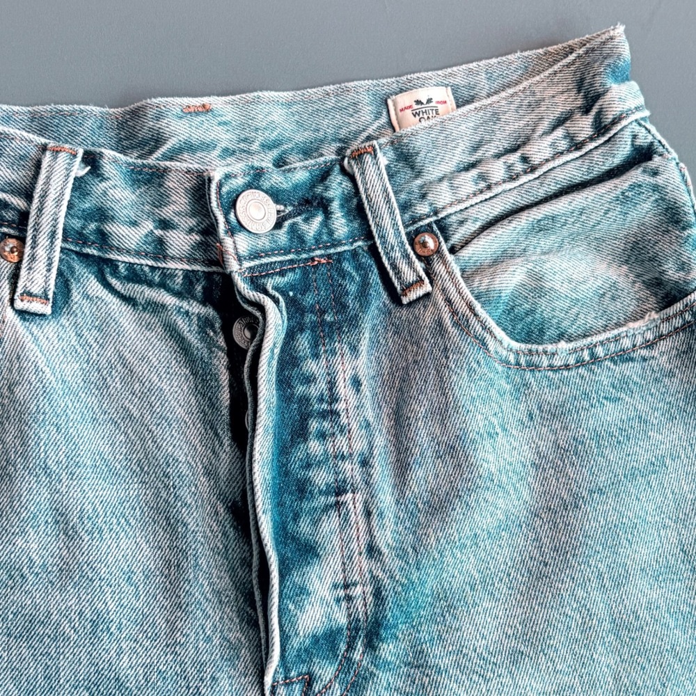 Levis 501 White Oak Cone Selvedge Jeans | Size 25x28 | Distressed Denim